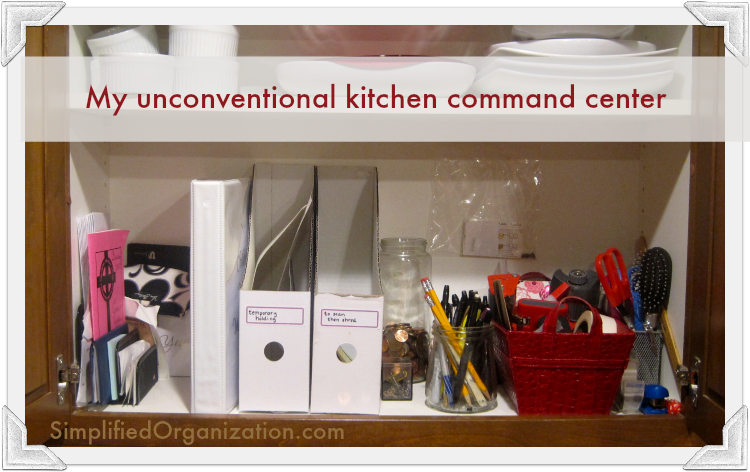 My simple and effective kitchen command center - It doesn't have to be pretty to be organized