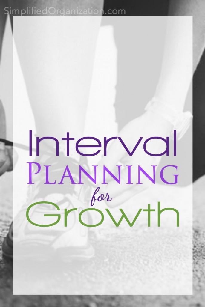 An interval planning system is a way to make goals and projects doable while also growing in our capacity to fulfill our roles and responsibilities. Organize your life in intervals and your energy and focus will expand. You will manage your home with more clarity with interval plans.