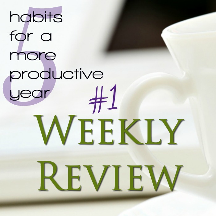 A weekly review is an important habit of productivity, even for moms